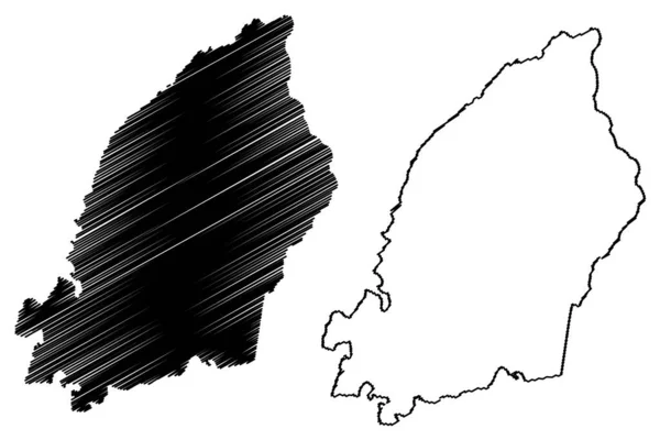 Stortervolandet Νησί Δημοκρατία Της Φινλανδίας Χάρτη Διανυσματική Απεικόνιση Scribble Σκίτσο — Διανυσματικό Αρχείο