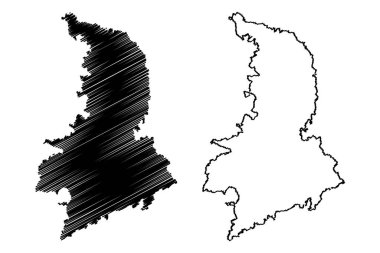 Syros Adası (Yunan Cumhuriyeti, Yunanistan) harita vektör çizimi, çizim Siros veya Syra haritası