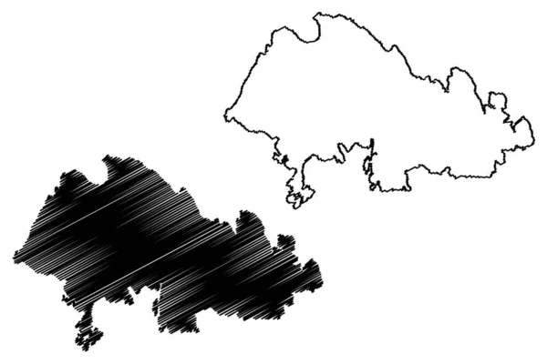 Ilha Ulva Reino Unido Grã Bretanha Irlanda Norte Escócia Mapa — Vetor de Stock