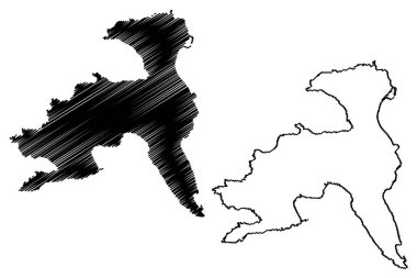 Vigra Adası (Norveç Krallığı) harita vektör çizimi, çizim Vigra haritası