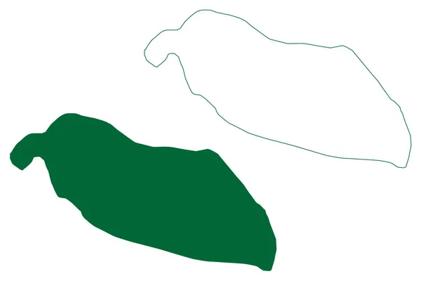 Longue Island Republic Seychelles Indian Ocean Inner Islands Map Vector — ストックベクタ