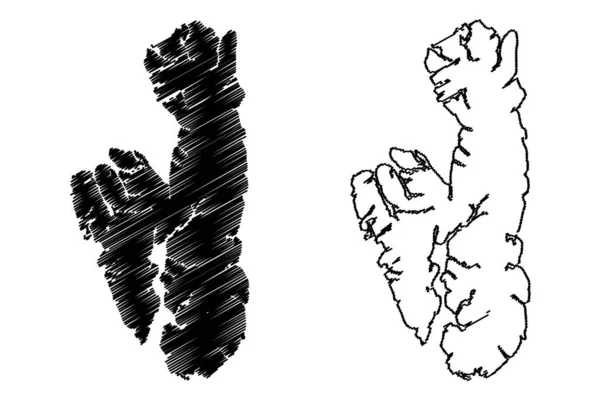 เกาะเวลล สาธารณร อเมร กาใต และละต แผนท ภาพวาดเวกเตอร สเก ลายม แผนท — ภาพเวกเตอร์สต็อก