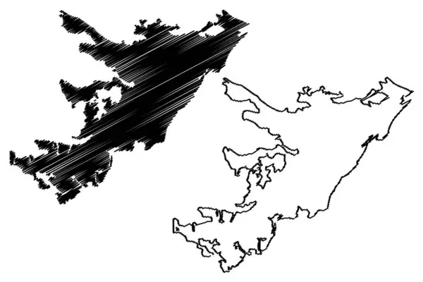 West Falkland Eiland Falkland Eilanden Zuid Latijns Amerika Verenigd Koninkrijk — Stockvector