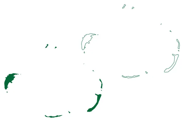เกาะ Cosmoledo Atoll สาธารณร ฐเซเชลส มหาสม ทรอ นเด เกาะนอก ภาพวาดแผนท — ภาพเวกเตอร์สต็อก