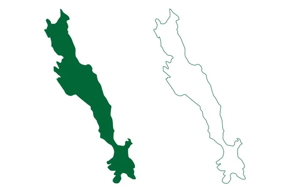 Κατοχή Νησί Δημοκρατία Της Ναμίμπια Χάρτη Διανυσματική Απεικόνιση Scribble Σκίτσο — Διανυσματικό Αρχείο