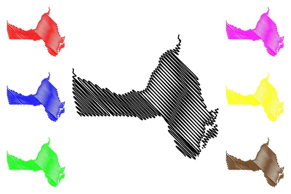 Coqueiro Seco belediyesi (Alagoas eyaleti, Brezilya Belediyesi, Brezilya Federatif Cumhuriyeti) harita vektör çizimi, çizim çizimi Coqueiro Seco haritası