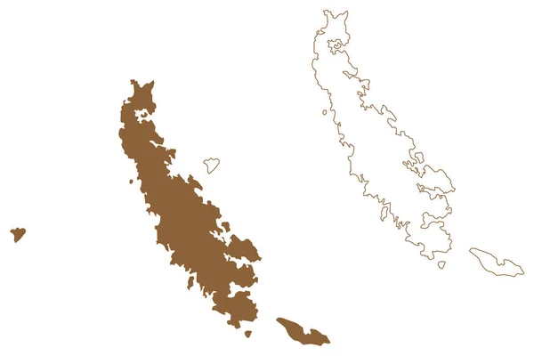 Long Island Western Australia Commonwealth Australia Buccaneer Archipelago Indian Ocean — Stock vektor