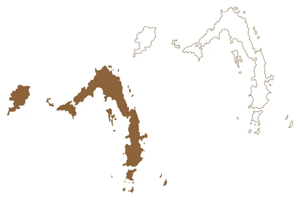 Lambi Oder Lampi Insel Republik Der Union Von Myanmar Burma — Stockvektor