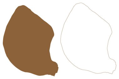 Chowra Adası (Hindistan Cumhuriyeti, Nicobar Archipelago, Hint Okyanusu) harita vektör çizimi, karalama çizimi Chaura, Sonenyo, Sanenya haritası