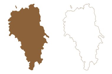 Büyük Nicobar Adası (Hindistan Cumhuriyeti, Nicobar Archipelago, Hint Okyanusu) harita vektör çizimi, çizim Tokieong Long haritası