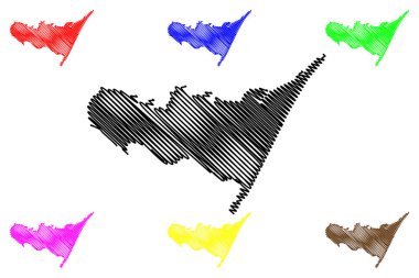 Jandaira Belediyesi (Bahia Eyaleti, Brezilya Federatif Cumhuriyeti) harita vektör çizimi, çizim Jandaira haritası