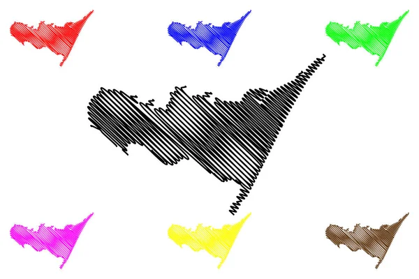 Jandaira Belediyesi (Bahia Eyaleti, Brezilya Federatif Cumhuriyeti) harita vektör çizimi, çizim Jandaira haritası