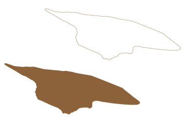 Juan de Nova Adası (Fransa Cumhuriyeti, Fransa, Hint Okyanusu, Mozambik Kanalı) harita vektör çizimi, karalama çizimi Juan de Nova haritası