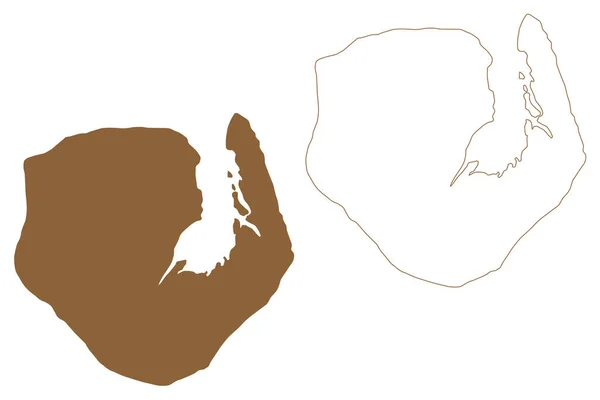 Карта Острова Европа Французская Республика Франция Индийский Океан Мозамбикский Канал — стоковый вектор