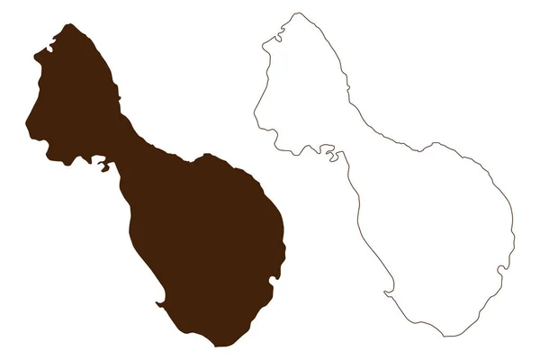 Île Tabar Nouvelle Guinée Océan Pacifique Archipel Bismarck Îles Groupe — Image vectorielle