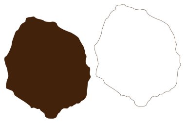 Sakar Adası (Yeni Gine, Pasifik Okyanusu, Bismarck Takımadası) harita vektör çizimi, çizim çizimi Sakar haritası