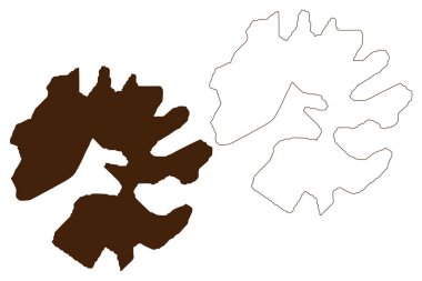 Utupua Adası (Solomon Adaları, Pasifik Okyanusu, Santa Cruz Adaları) harita vektör çizimi, çizim Utupua haritası