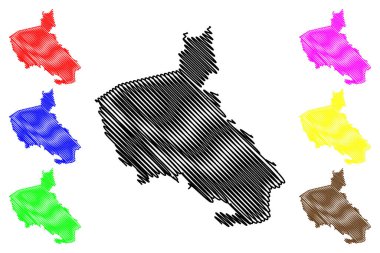 Paramirim Belediyesi (Bahia Eyaleti, Brezilya Belediyeleri, Brezilya Federatif Cumhuriyeti) harita vektör çizimi, çizim Paramirim haritası