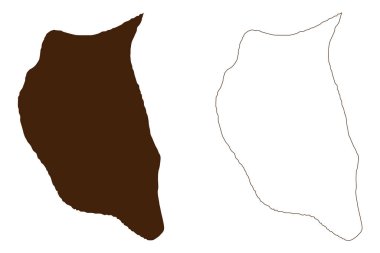 Henderson Adası (Birleşik Krallık İngiltere ve Kuzey İrlanda, Pasifik Okyanusu, Pitcairn Takımadası, İngiltere, Britanya Denizaşırı Toprakları) harita vektör çizimi, San Juan Bautista, Elizabeth haritası