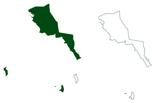 Ensenada Municipalité État Libre Souverain Basse Californie Mexique États Unis — Image vectorielle
