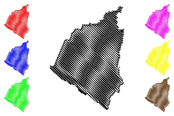 Município Urandi Bahia Municípios Brasil República Federativa Brasil Mapa Ilustração —  Vetores de Stock