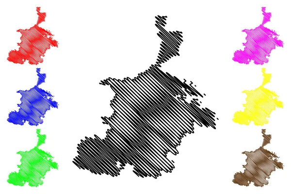 Карта Острова Барра Соединенное Королевство Великобритании Северной Ирландии Шотландия Внешние — стоковый вектор