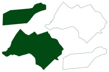 Monclova ve Morelos belediyesi (Özgür ve Egemen Coahuila de Zaragoza Eyaleti, Meksika, Meksika) harita vektör çizimi, çizim haritası