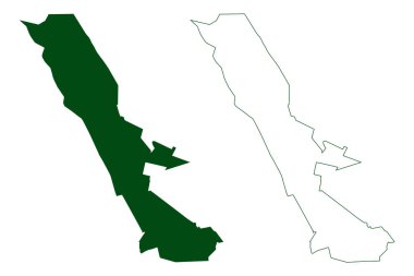 Nadadores Belediyesi (Özgür ve Egemen Coahuila de Zaragoza Eyaleti, Meksika, Meksika) harita vektör çizimi, çizim Nadadores haritası