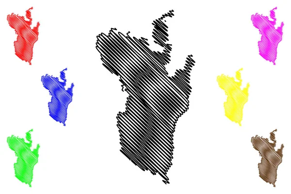 Векторная Иллюстрация Карты Острова Брессей Великобритания Северная Ирландия Шотландия Шетландский — стоковый вектор