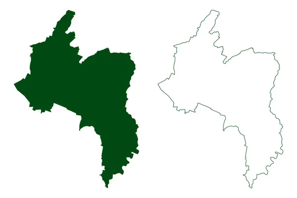 Gmina Colima Wolny Suwerenny Stan Colima Meksyk Stany Zjednoczone Mapa — Wektor stockowy