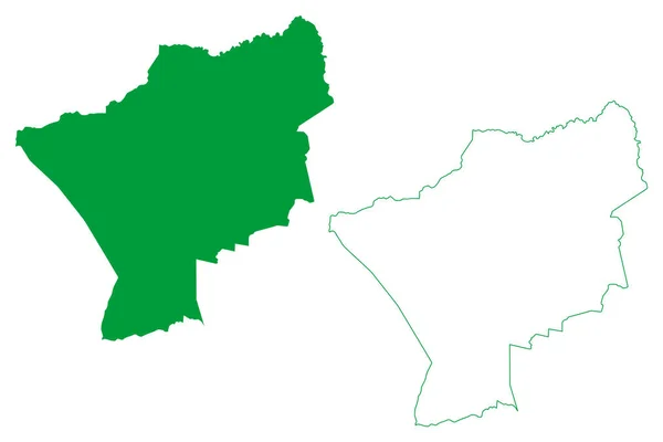 Serrinha Municipality Bahia State Municipalities Brazil Federative Republic Brazil Mapa — Vector de stock