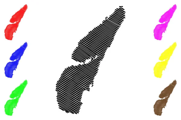Île Jura Royaume Uni Grande Bretagne Irlande Nord Écosse Hébrides — Image vectorielle
