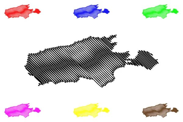 Карта Острова Кенгуру Великая Австралийская Бухта Австралийское Содружество Векторная Иллюстрация — стоковый вектор