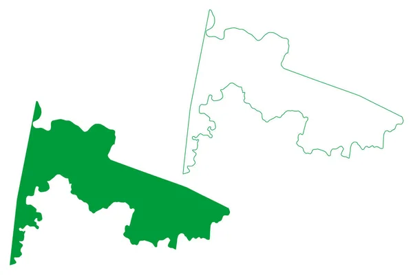 Гонгоги Муниципалитет Штат Баия Муниципалитеты Бразилии Федеративная Республика Бразилия Map — стоковый вектор