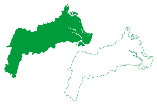 Município Igrapiuna Bahia Municípios Brasil República Federativa Brasil Mapa Ilustração —  Vetores de Stock