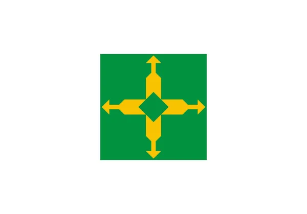 Флаг Штата Федерального Округа Федеративная Республика Бразилия Distrito Federal — стоковый вектор