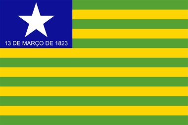 Flag of Piaui state (Federative Republic of Brazil) 