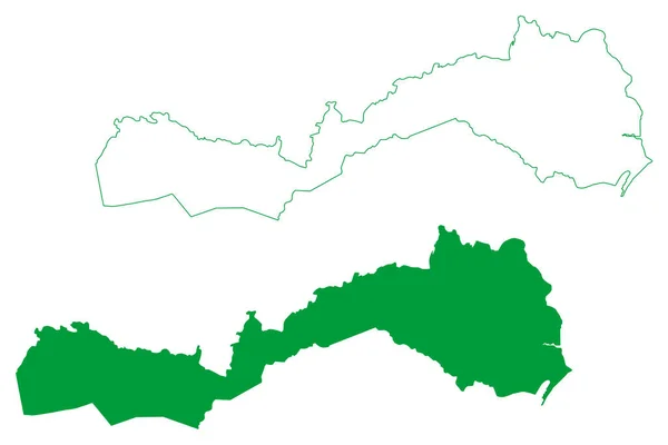 Виртуальная Карта Nilo Pecanha Муниципалитет Штат Баия Муниципалитеты Бразилии Федеративная — стоковый вектор