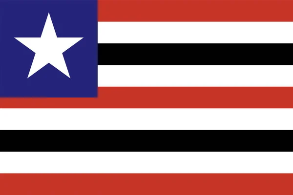 Flag Maranhao State Federative Republic Brazil — Stok Vektör