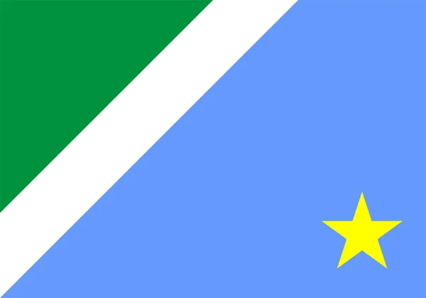Bandera Mato Grosso Sul State República Federativa Brasil — Archivo Imágenes Vectoriales