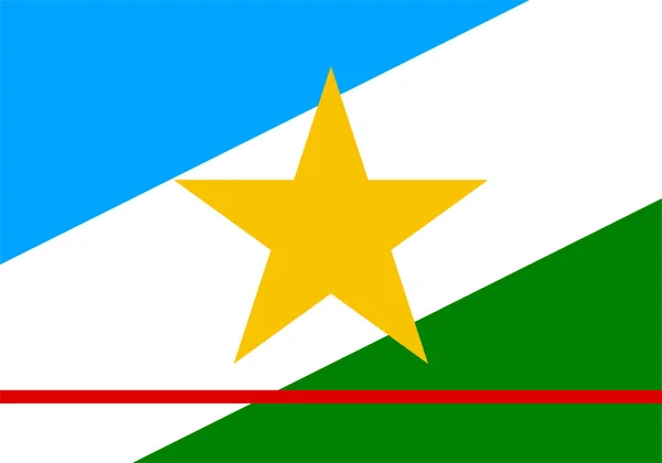 Flag Roraima State Federative Republic Brazil — Stock Vector