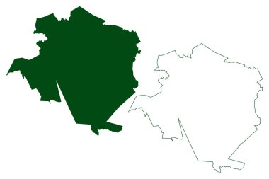 Matamoros belediyesi (Özgür ve Egemen Chihuahua Eyaleti, Meksika, Meksika) harita vektör çizimi, kroki çizimi Matamoros haritası