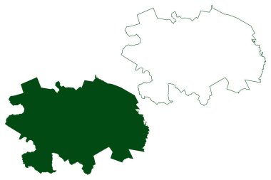 Valle de Zaragoza belediyesi (Özgür ve Egemen Chihuahua Eyaleti, Meksika, Meksika) harita vektör çizimi, çizim Valle de Zaragoza haritası