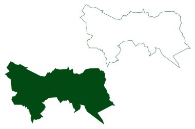 Uruachi belediyesi (Özgür ve Egemen Chihuahua Eyaleti, Meksika, Meksika) harita vektör çizimi, çizim Uruachi haritası