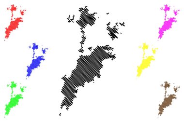 Zadetkyi, Zadetkalay ve Hastings Adası (Myanmar, Burma, Mergui, Myeik Takımadaları, Hint Okyanusu) harita çizimi, çizim çizimi Zadetkyi Kyun, Saint Matthew 's harita çizimi