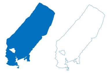 Lake Mweru (Africa, Zambia and Democratic Republic of the Congo) map vector illustration, scribble sketch map