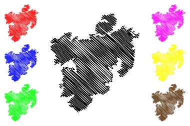 Tjorn Adası (İsveç Krallığı) harita vektör çizimi, çizim haritası