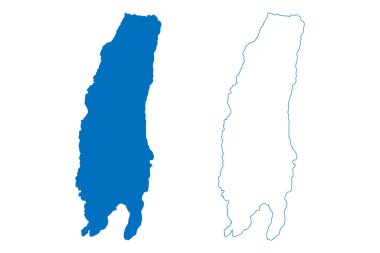 Lake Dead Sea (State of Israel, West Bank) map vector illustration, scribble sketch map