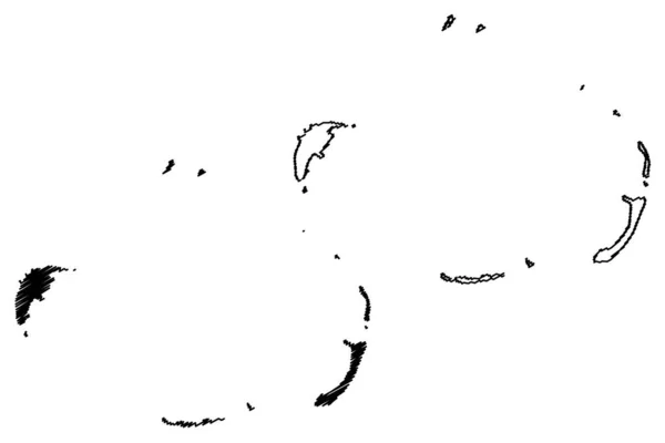 Острів Атолу Космоледо Республіка Сейшельські Острови Індійський Океан Зовнішні Острови — стоковий вектор