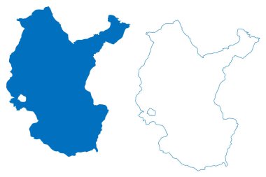 Lake Jokulsarlon (Iceland) map vector illustration, scribble sketch map